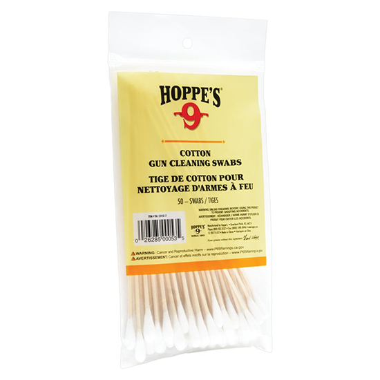 HOPPES COTTEN CLEANING SWAB 100CT WOOD GRAIN - Gun Cleaning